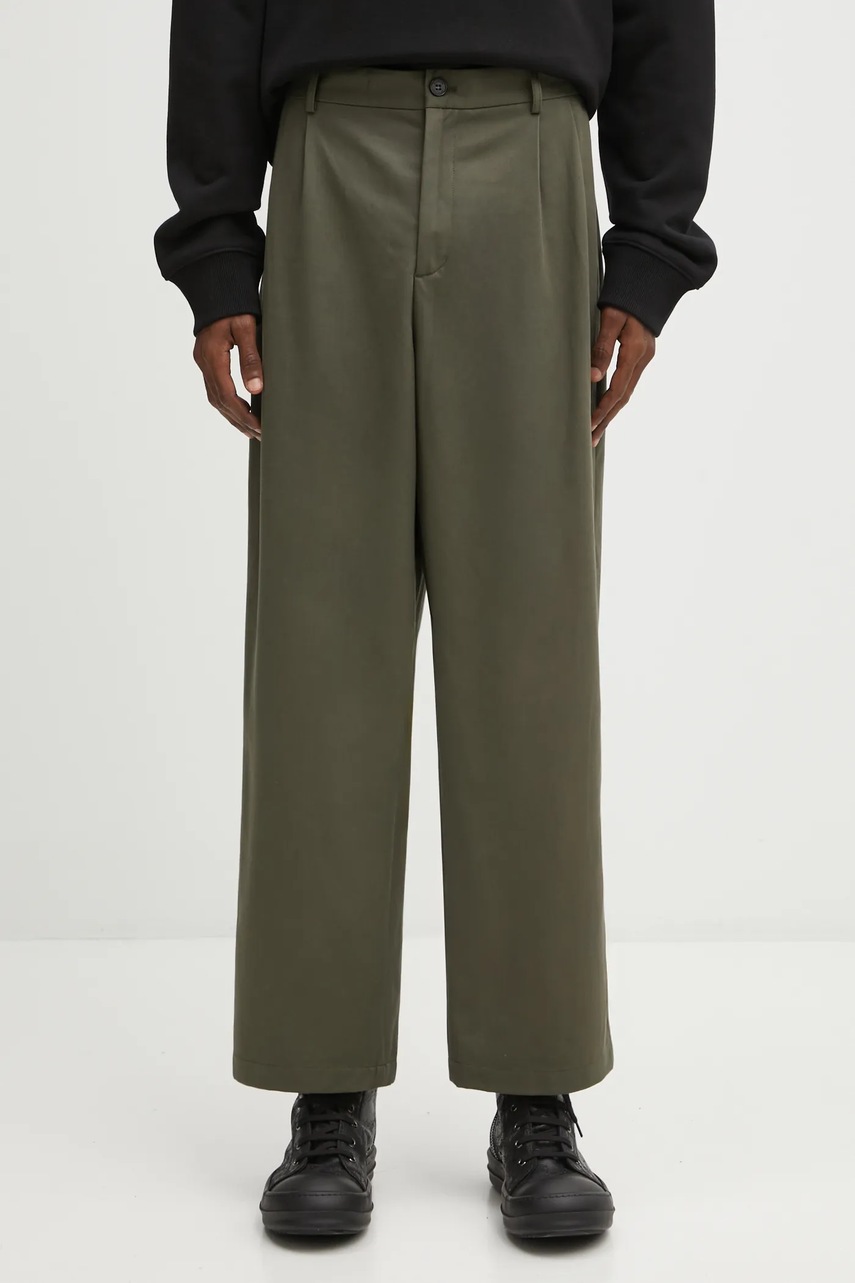 Maison Kitsuné  spodnie bawełniane Relaxed Pleated