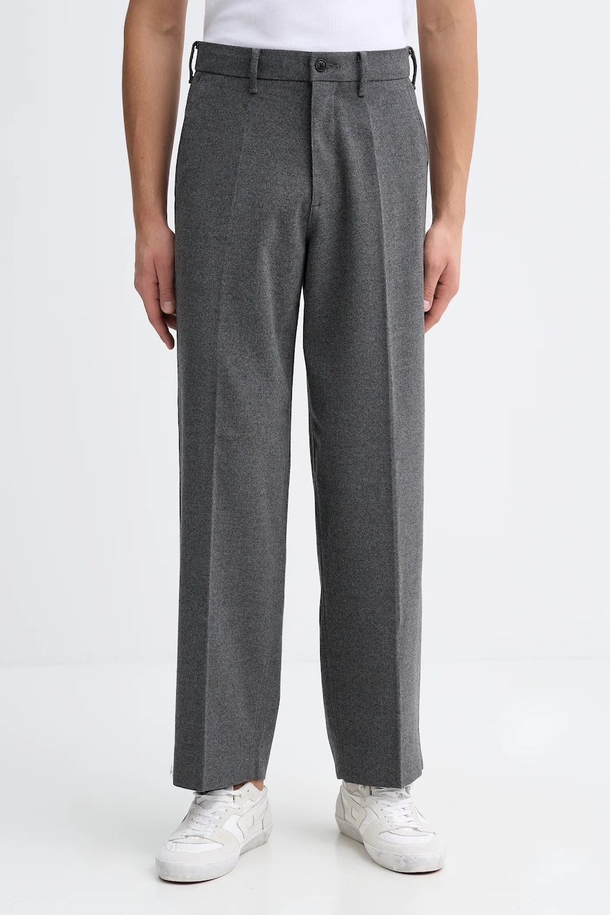 Abercrombie & Fitch pantaloni culoarea gri, drept, KI130-5124-133