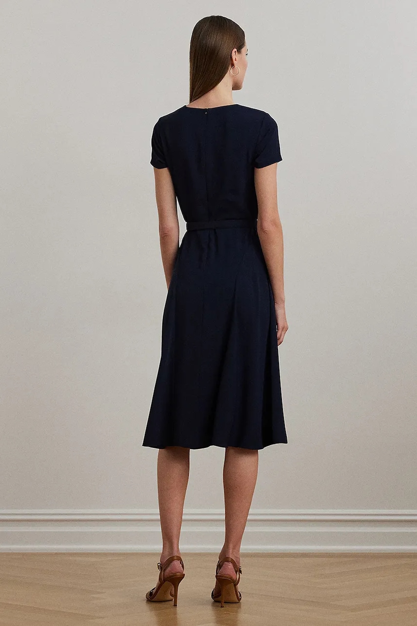 Сукня Lauren Ralph Lauren колір синій mini розкльошена 200973369