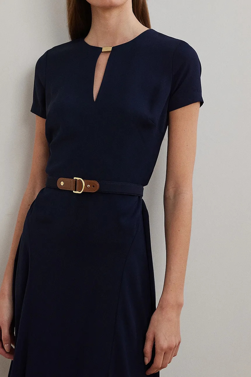 Сукня Lauren Ralph Lauren колір синій mini розкльошена 200973369
