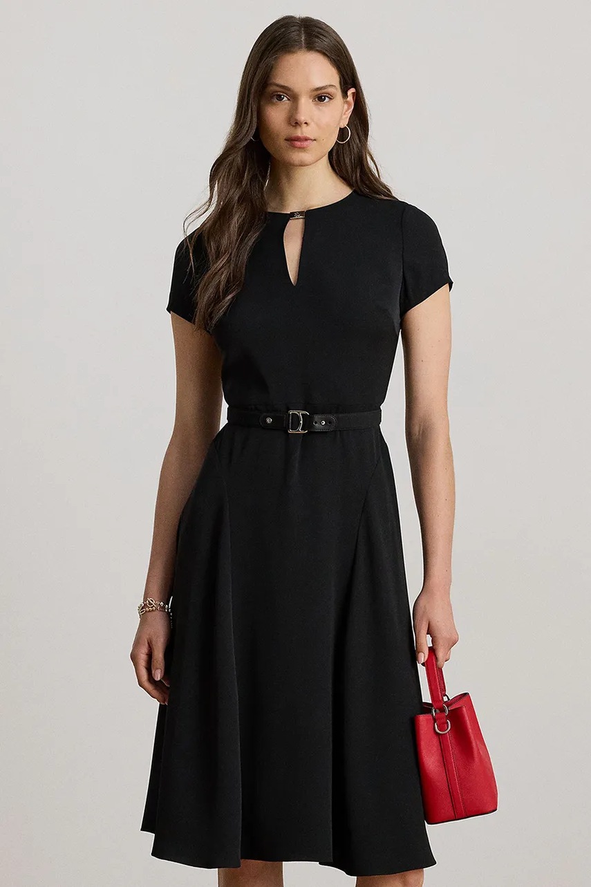 Сукня Lauren Ralph Lauren колір синій mini розкльошена 200973369