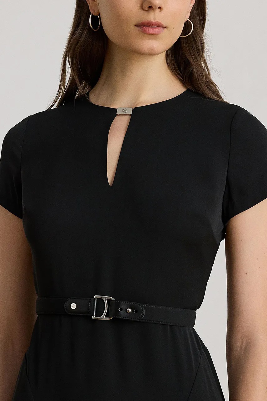 Сукня Lauren Ralph Lauren колір синій mini розкльошена 200973369