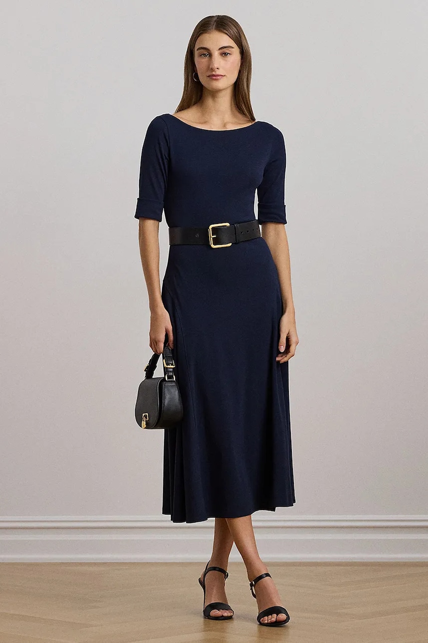 Levně Šaty Lauren Ralph Lauren tmavomodrá barva, mini, 200973599