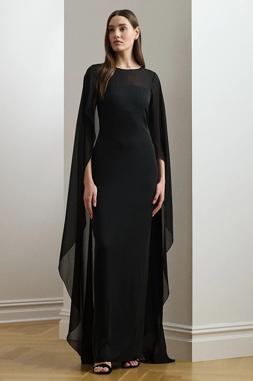 Сукня Lauren Ralph Lauren колір чорний maxi пряма 253951606