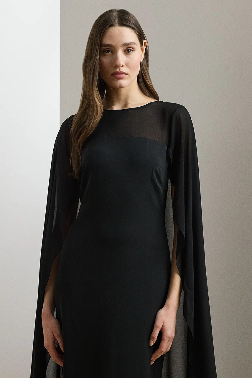 Сукня Lauren Ralph Lauren колір чорний maxi пряма 253951606