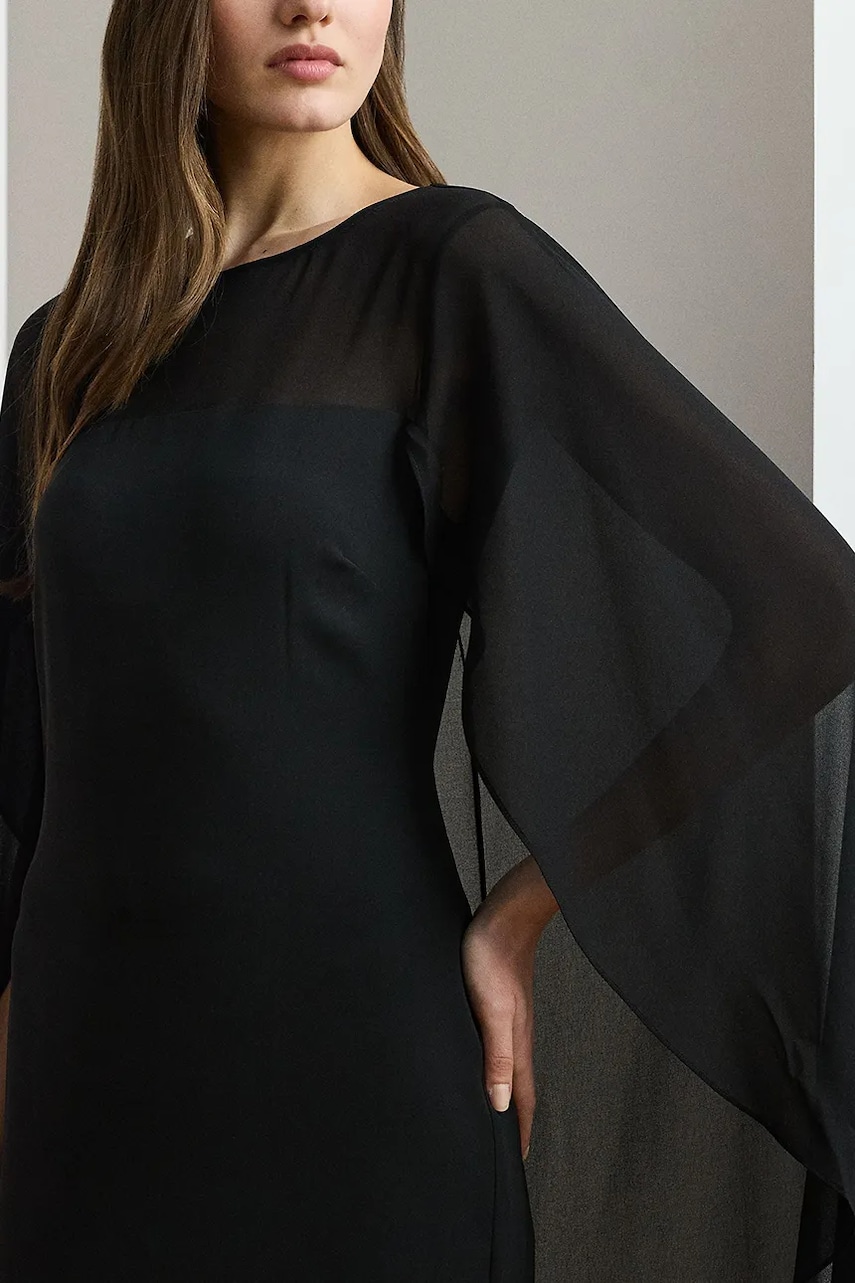Сукня Lauren Ralph Lauren колір чорний maxi пряма 253951606
