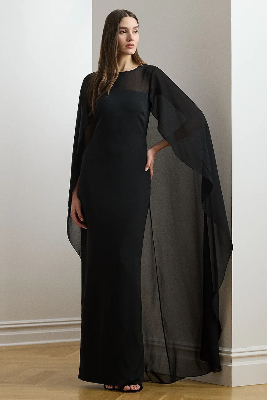 Сукня Lauren Ralph Lauren колір чорний maxi пряма 253951606