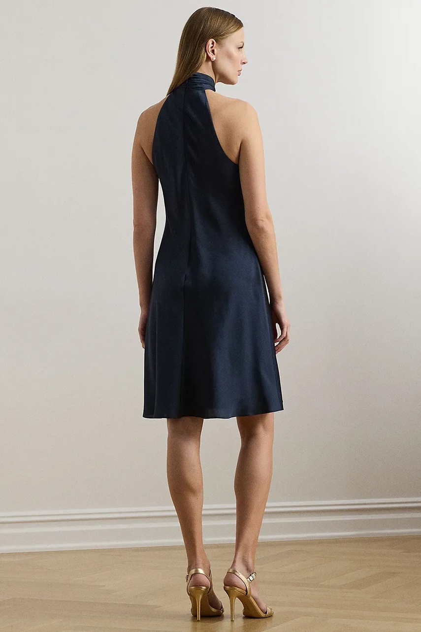 Платье Lauren Ralph Lauren цвет синий mini расклешенное 253970773