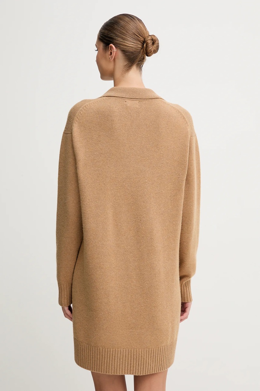 Сукня з вовною Polo Ralph Lauren колір бежевий mini oversize 211A91143