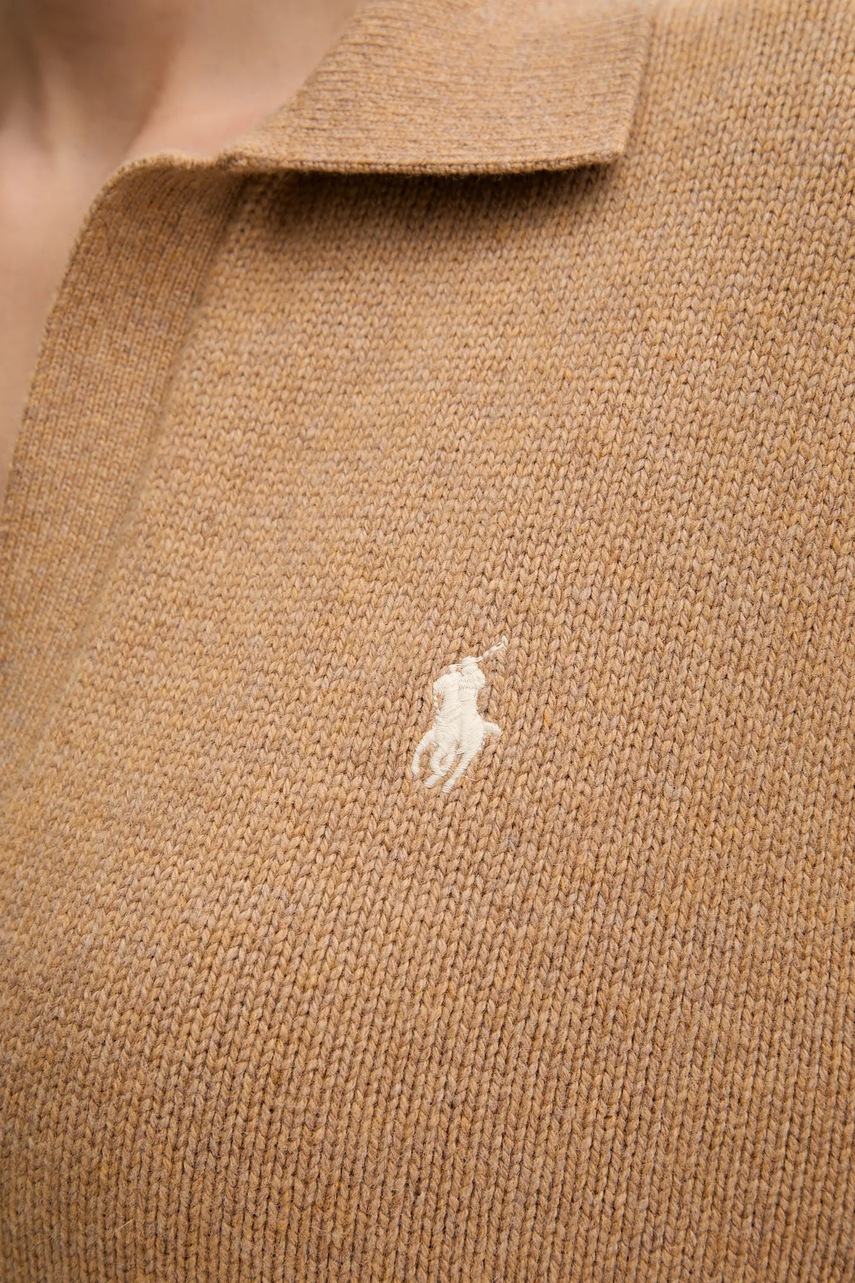 Сукня з вовною Polo Ralph Lauren колір бежевий mini oversize 211A91143
