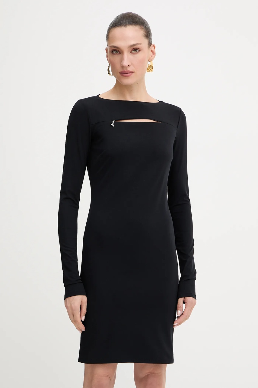 Levně Šaty Patrizia Pepe černá barva, mini, přiléhavé, 8A1496 J129