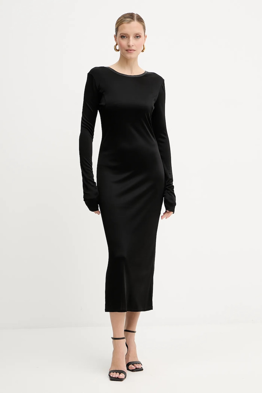 Сукня Patrizia Pepe колір чорний midi облягаюча 8A1505 J303
