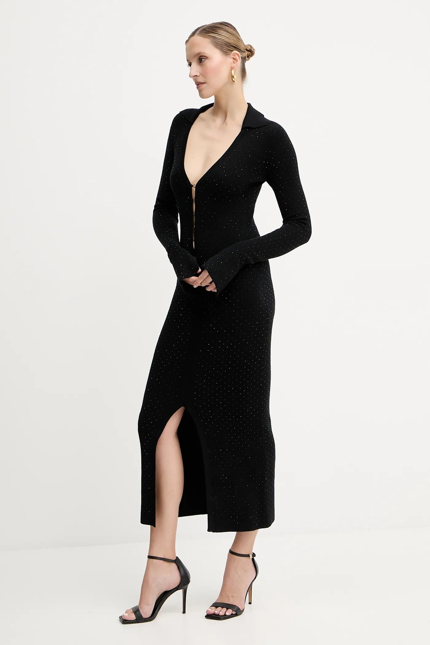 Платье Patrizia Pepe цвет чёрный midi облегающее 8A1510 K270 Платье Patrizia Pepe цвет чёрный midi облегающее 8A1510 K270