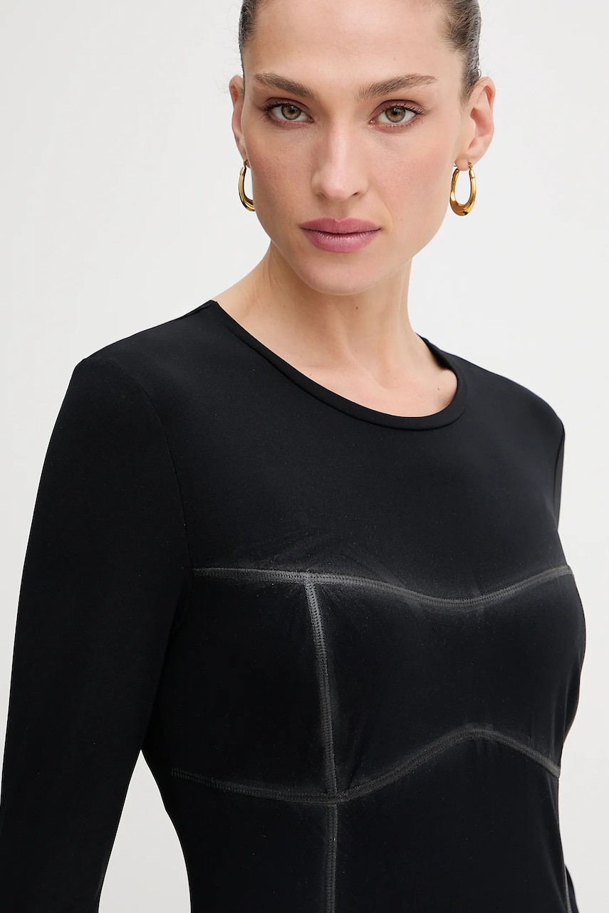 Сукня Patrizia Pepe колір чорний maxi облягаюче 8A1523 J129
