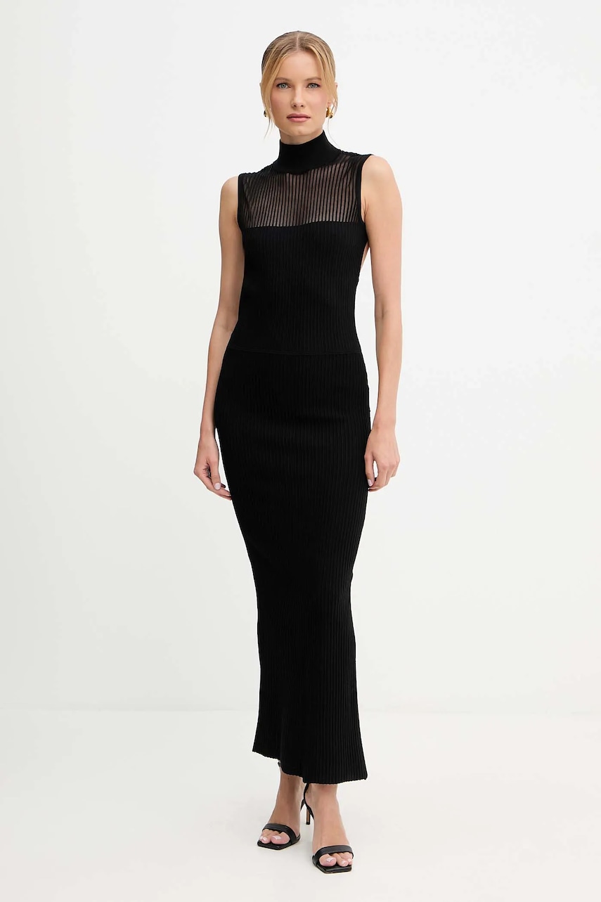 Платье Patrizia Pepe цвет чёрный maxi облегающее 8A1555 K143 Платье Patrizia Pepe цвет чёрный maxi облегающее 8A1555 K143