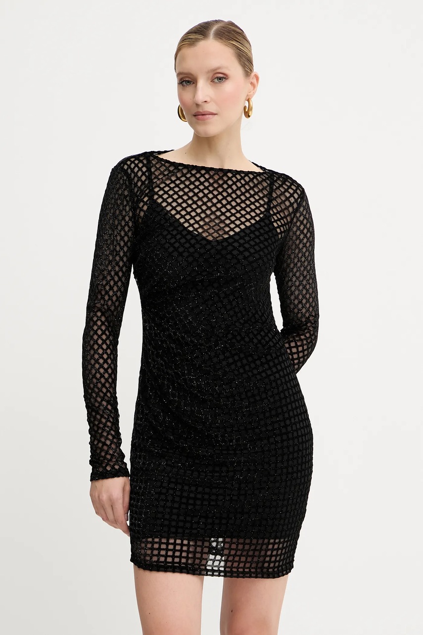 Сукня Patrizia Pepe колір чорний mini облягаюча 8A1579 A638