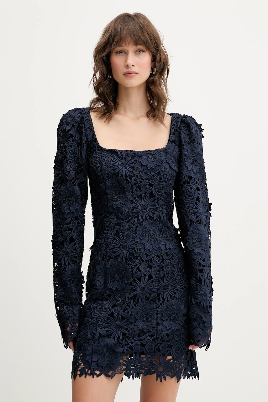 Rotate rochie culoarea bleumarin, mini, drept, 1150321725