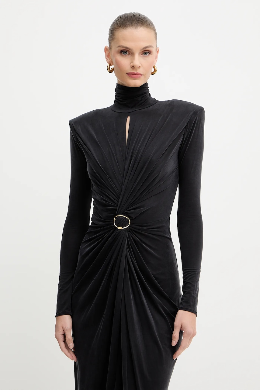 Сукня Elisabetta Franchi колір чорний maxi пряма ABR0656E2