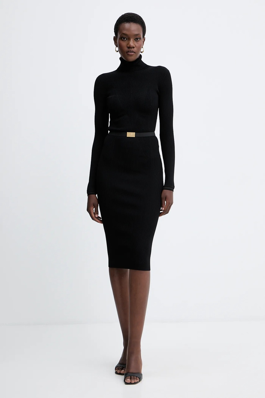 Сукня Elisabetta Franchi колір чорний mini облягаюча AM07B56E2