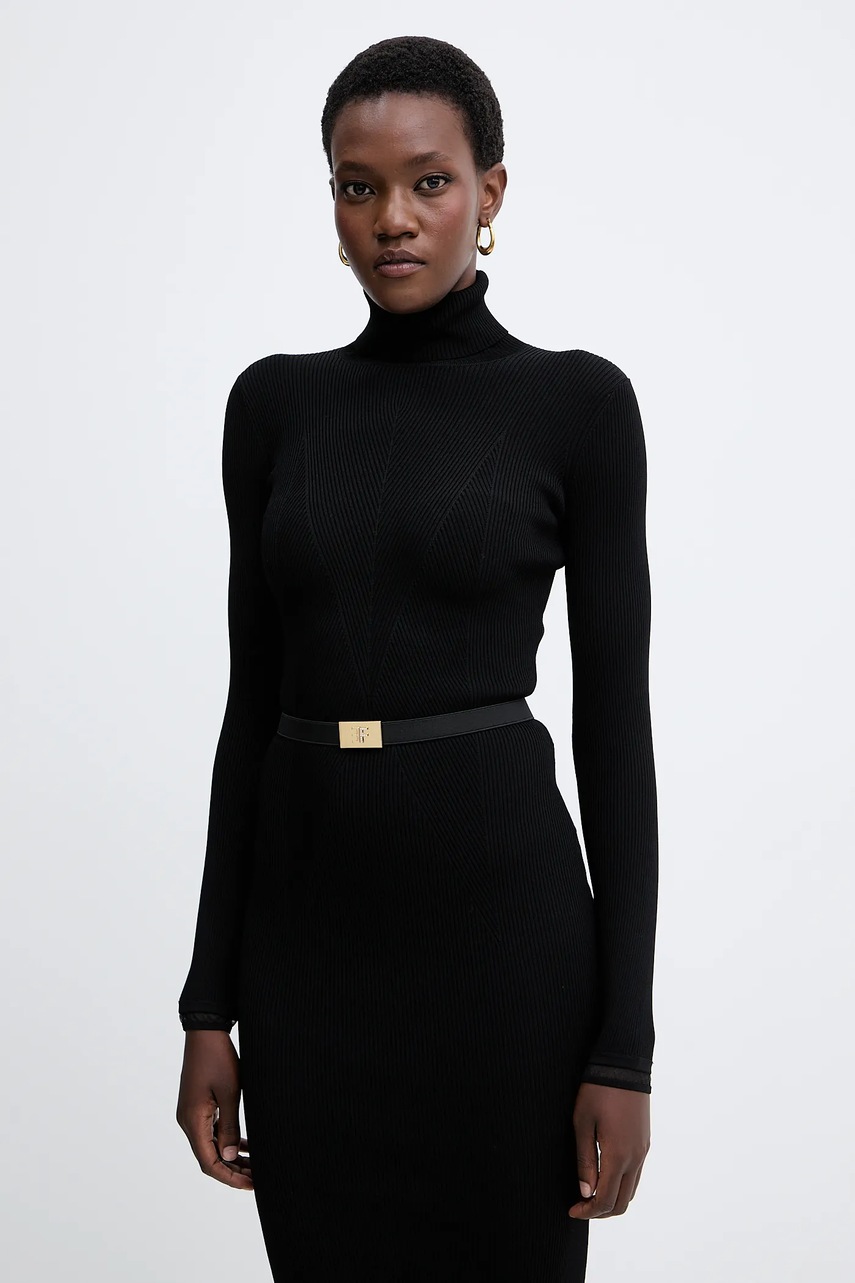 Сукня Elisabetta Franchi колір чорний mini облягаюча AM07B56E2