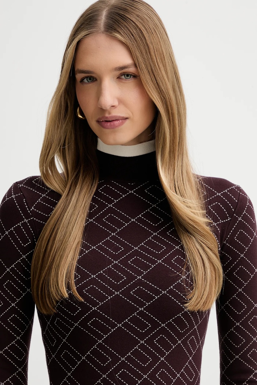 Сукня Elisabetta Franchi колір бордовий midi облягаюча AM18T56E2