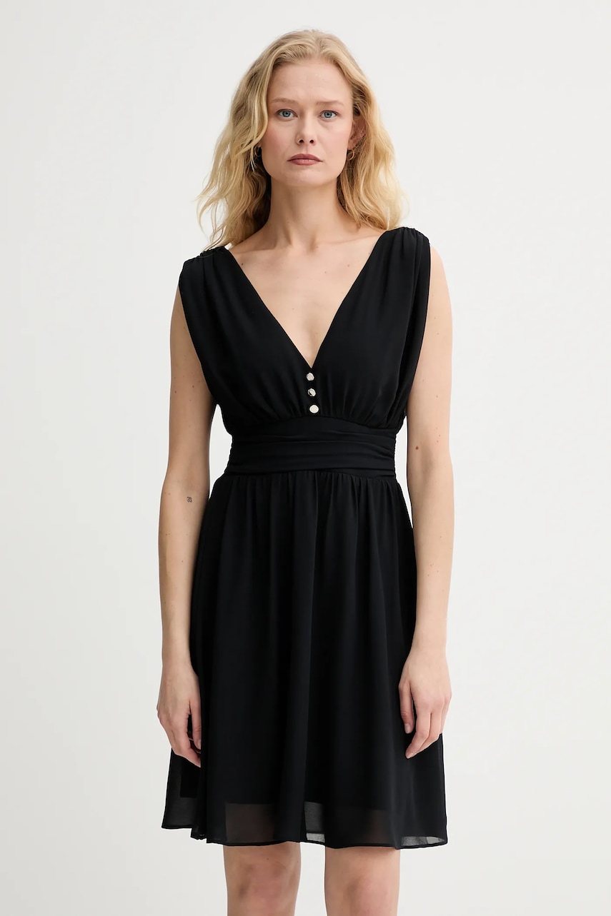 Morgan rochie culoarea bleumarin, mini, evazată, RIA