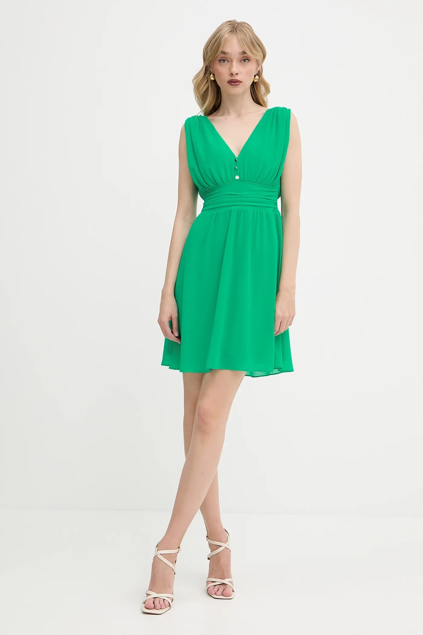 Платье Morgan цвет зелёный mini расклешённое RIA