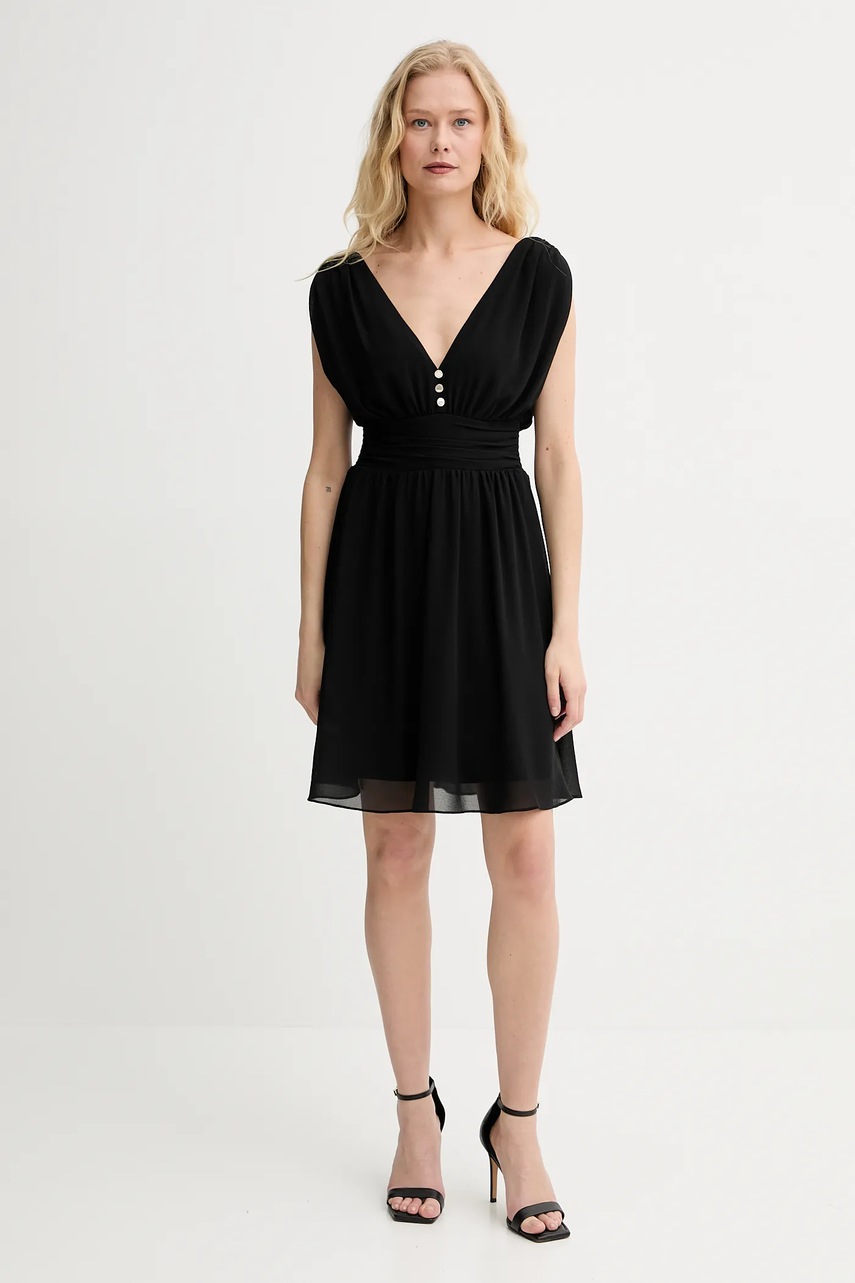 Платье Morgan цвет чёрный mini расклешённое RIA