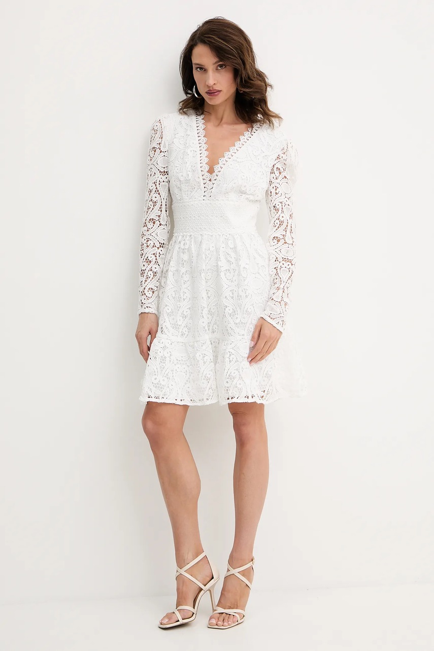Платье Morgan цвет белый mini расклешённое RLUCA