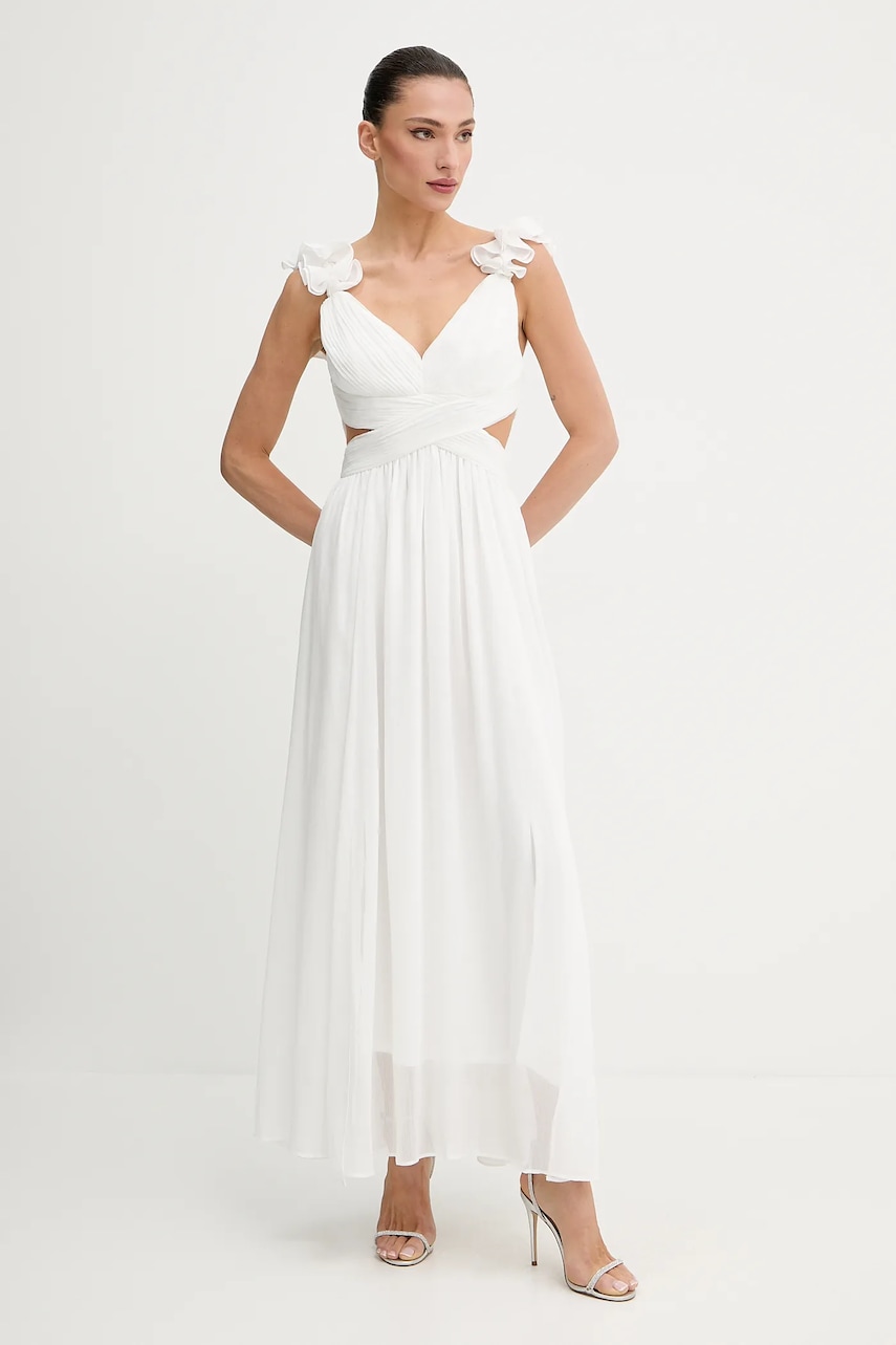 Morgan rochie culoarea alb, maxi, evazați, RISSAL