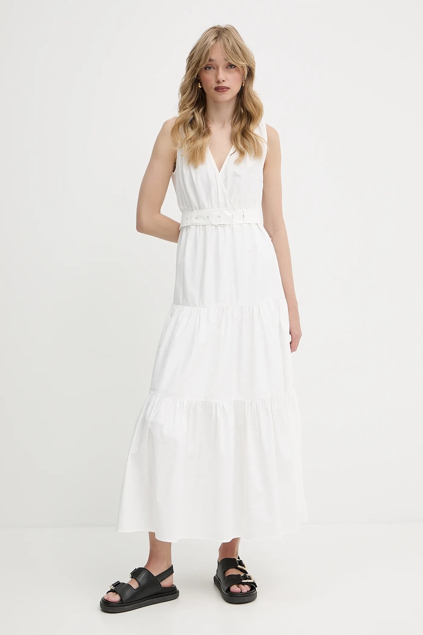 Morgan rochie culoarea alb, maxi, evazați, RASKA