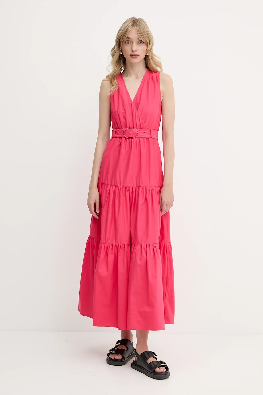 Morgan rochie culoarea roz, maxi, evazați, RASKA