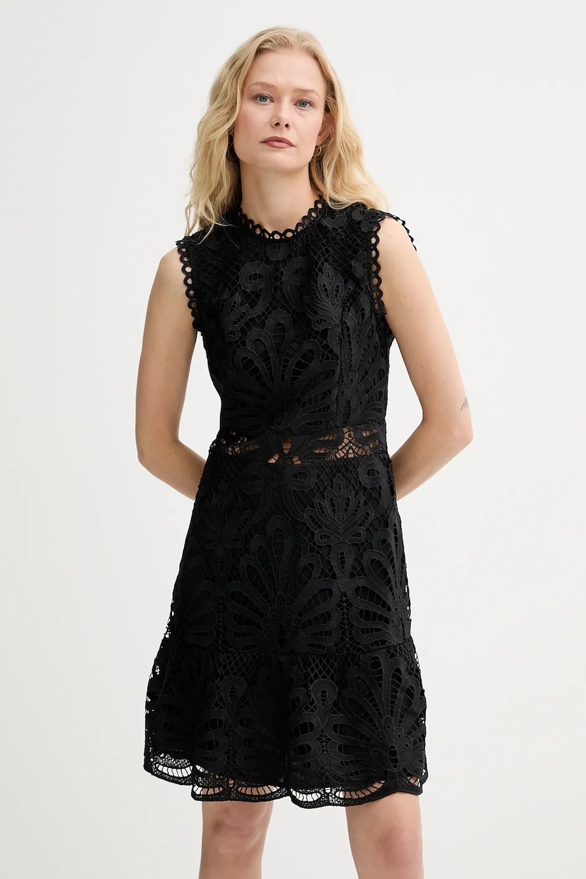 Morgan rochie culoarea negru, mini, evazați, ROSLI