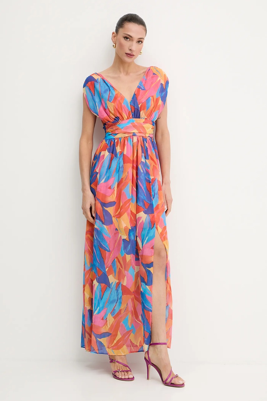 Платье Morgan цвет оранжевый maxi расклешённое RUPIL.F