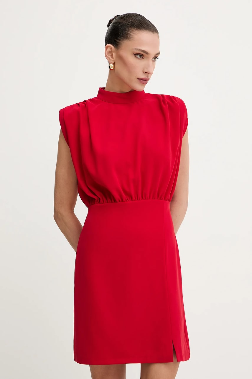 Morgan rochie culoarea roșu, mini, drept, RESTY.F