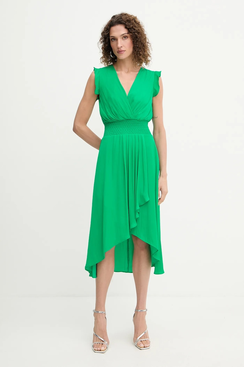 Morgan rochie culoarea rosu, midi, evazati, RWALLY