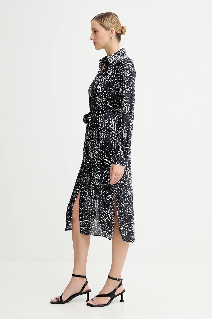 Сукня Calvin Klein колір синій midi розкльошена LV044C060G