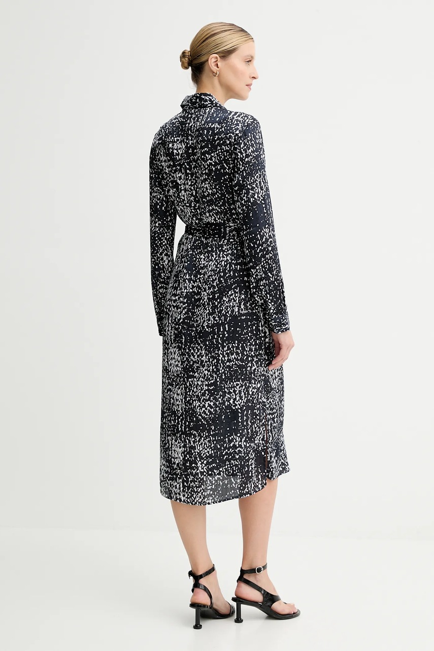 Сукня Calvin Klein колір синій midi розкльошена LV044C060G