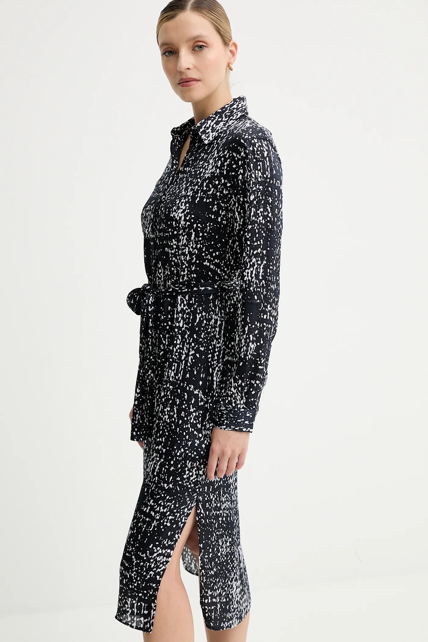 Сукня Calvin Klein колір синій midi розкльошена LV044C060G