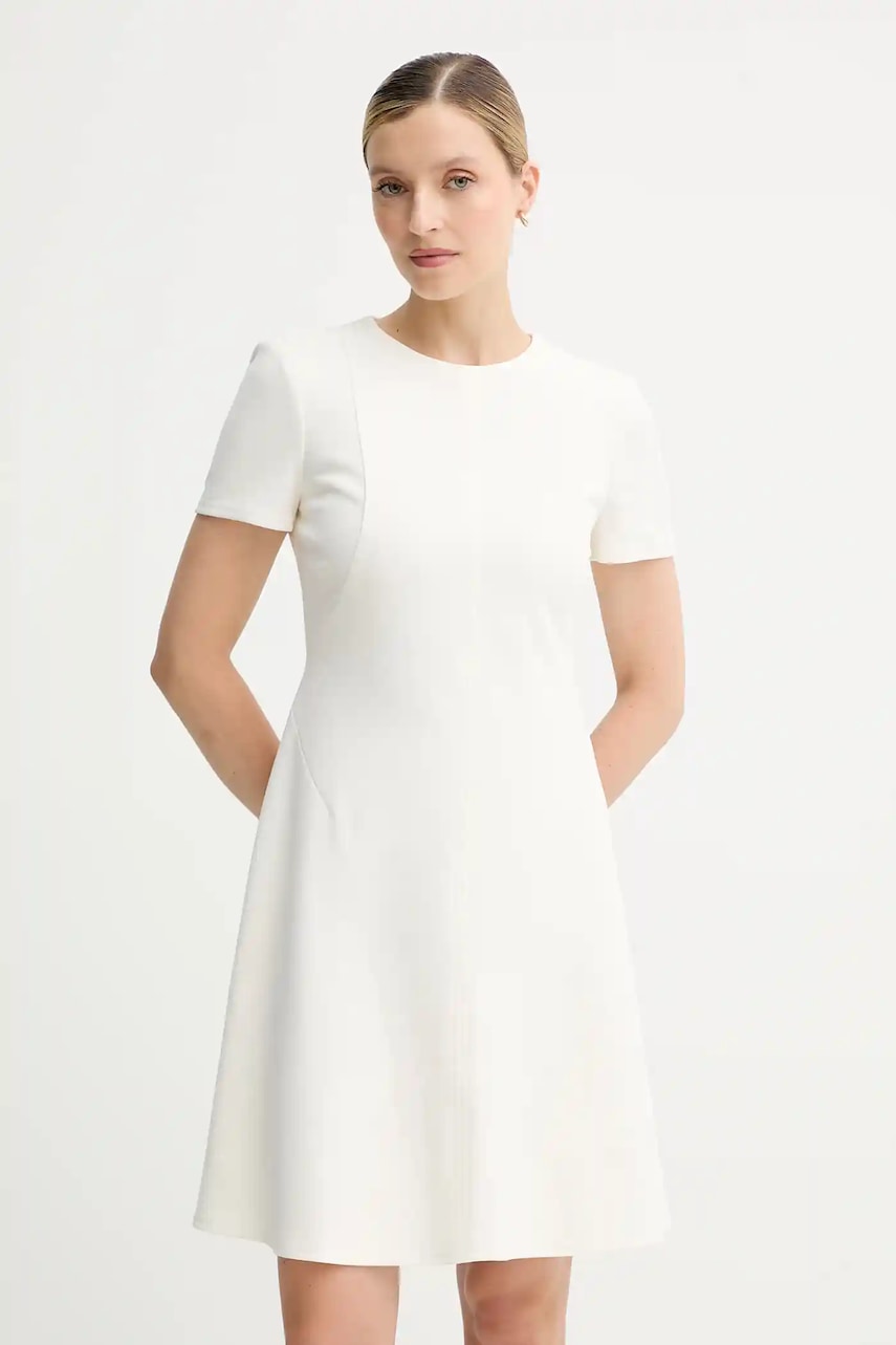 Levně Šaty Calvin Klein béžová barva, mini, LV044C064G