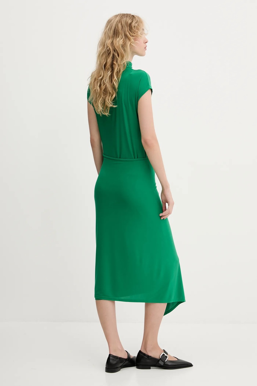 Сукня Calvin Klein колір зелений midi облягаюча LV044C237G