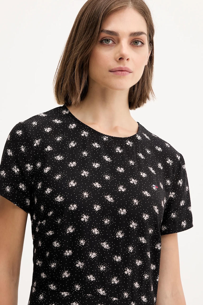 Сукня Tommy Jeans колір чорний mini розкльошена DW0DW21120