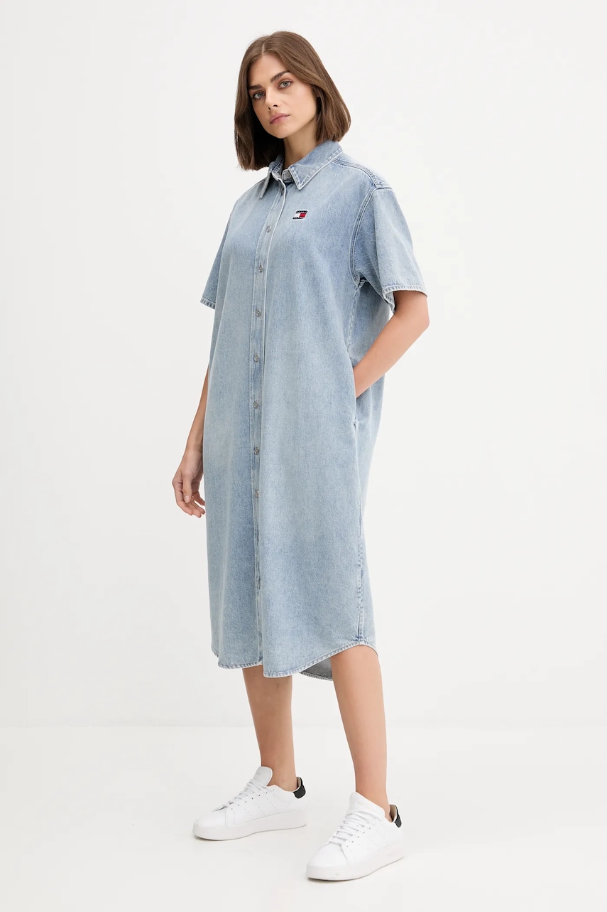 Джинсова сукня Tommy Jeans mini розкльошена DW0DW21205