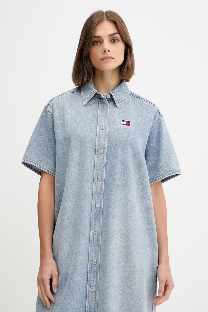 Джинсова сукня Tommy Jeans mini розкльошена DW0DW21205