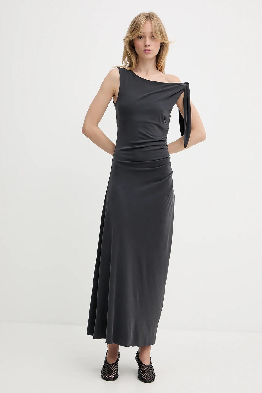 Платье Samsoe Samsoe SASUS цвет чёрный maxi облегающее F25200039