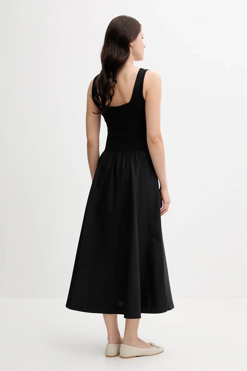 Платье Tommy Hilfiger цвет чёрный maxi расклешённое WW0WW44612