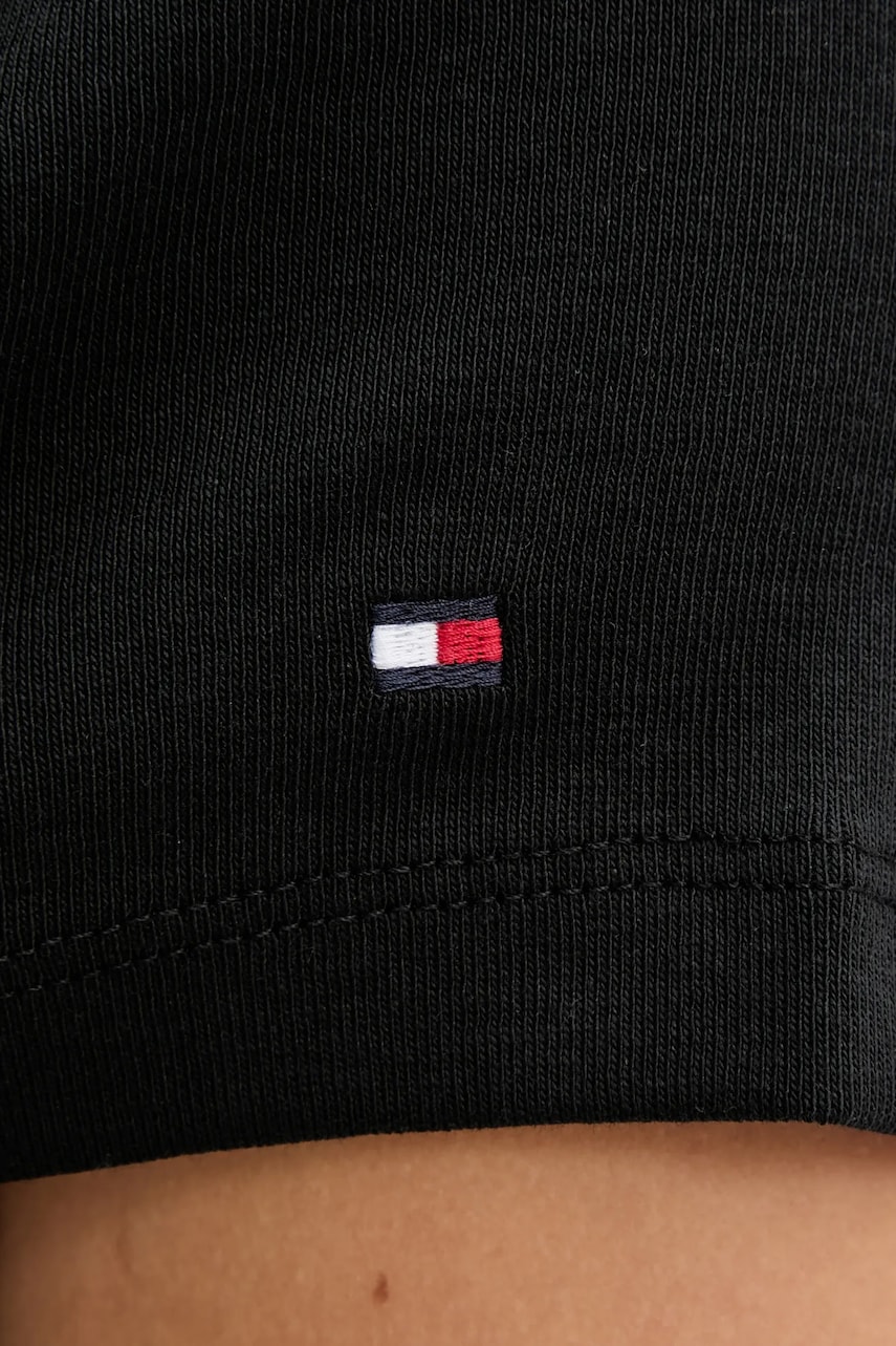 Бавовняна сукня Tommy Hilfiger колір чорний maxi розкльошена WW0WW46710