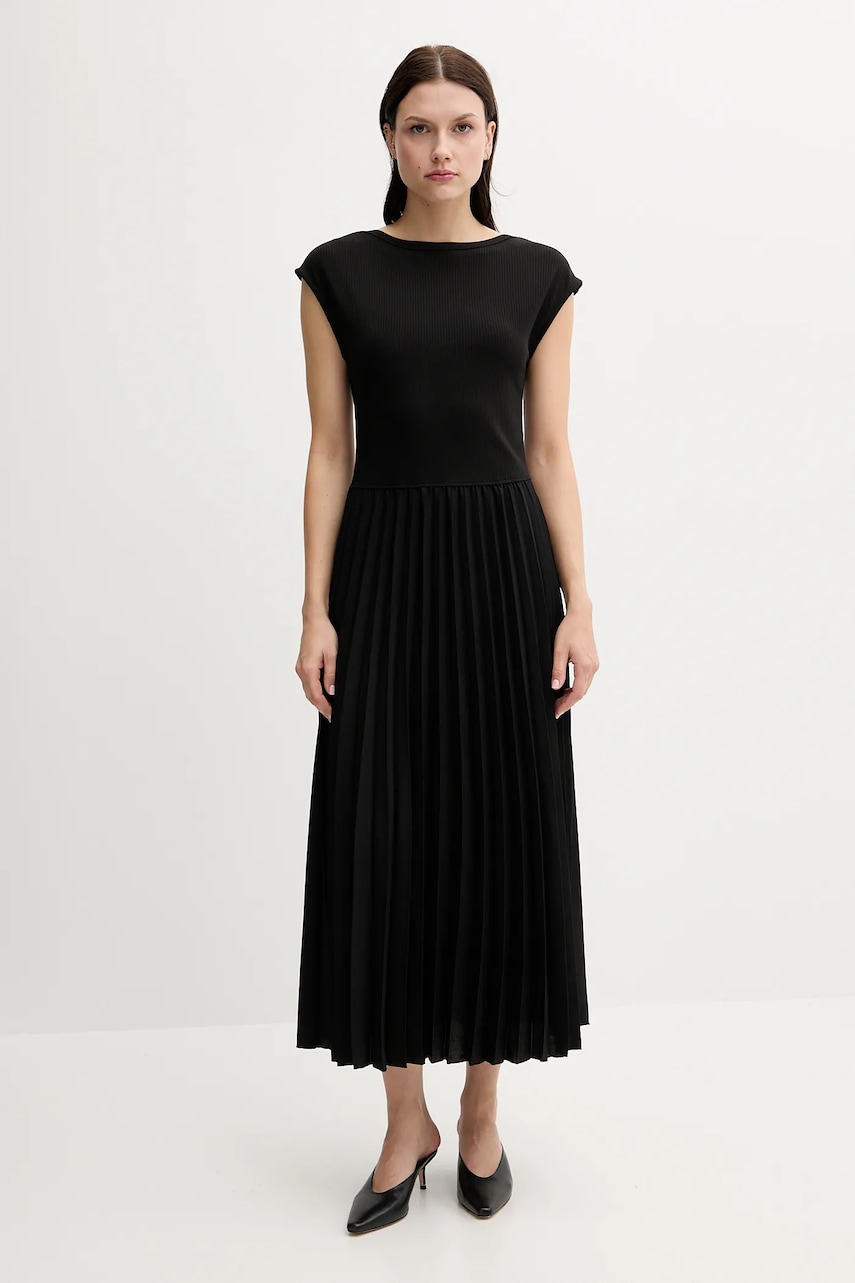 Levně Šaty Tommy Hilfiger černá barva, maxi, WW0WW44491