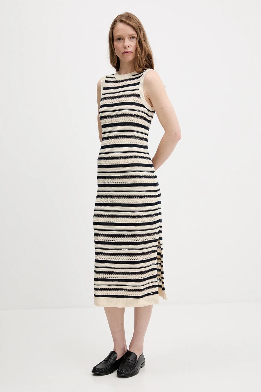 Платье Tommy Hilfiger цвет бежевый maxi облегающее WW0WW45649