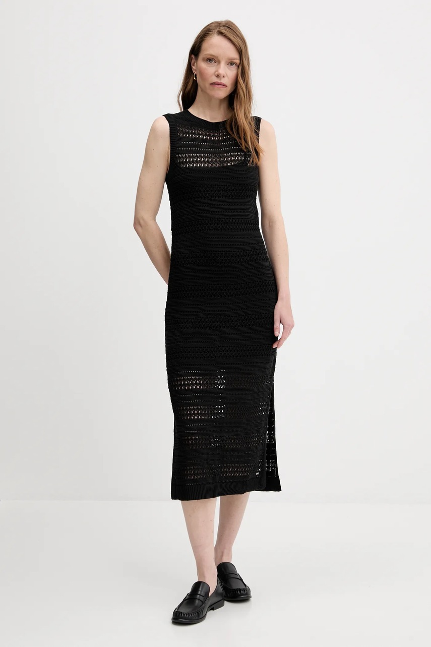 Платье Tommy Hilfiger цвет чёрный maxi облегающее WW0WW45649